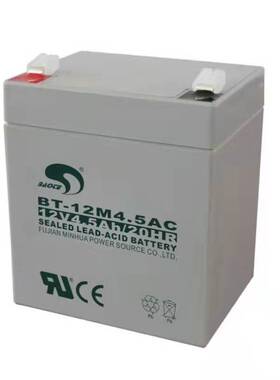 赛特蓄电池12V4.5Ah/20HR消防UPS主机电梯门禁卷帘门BT-12M4.5AC