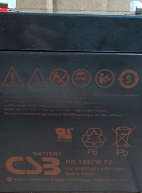 CSB免维护电池HR1227WF2机房通讯监控UPS电源蓄电池应急备用铅酸