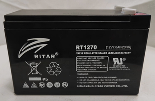 瑞达蓄电池RT1270H 12V7AH电梯平层应急装置电源铅酸免维护电源报
