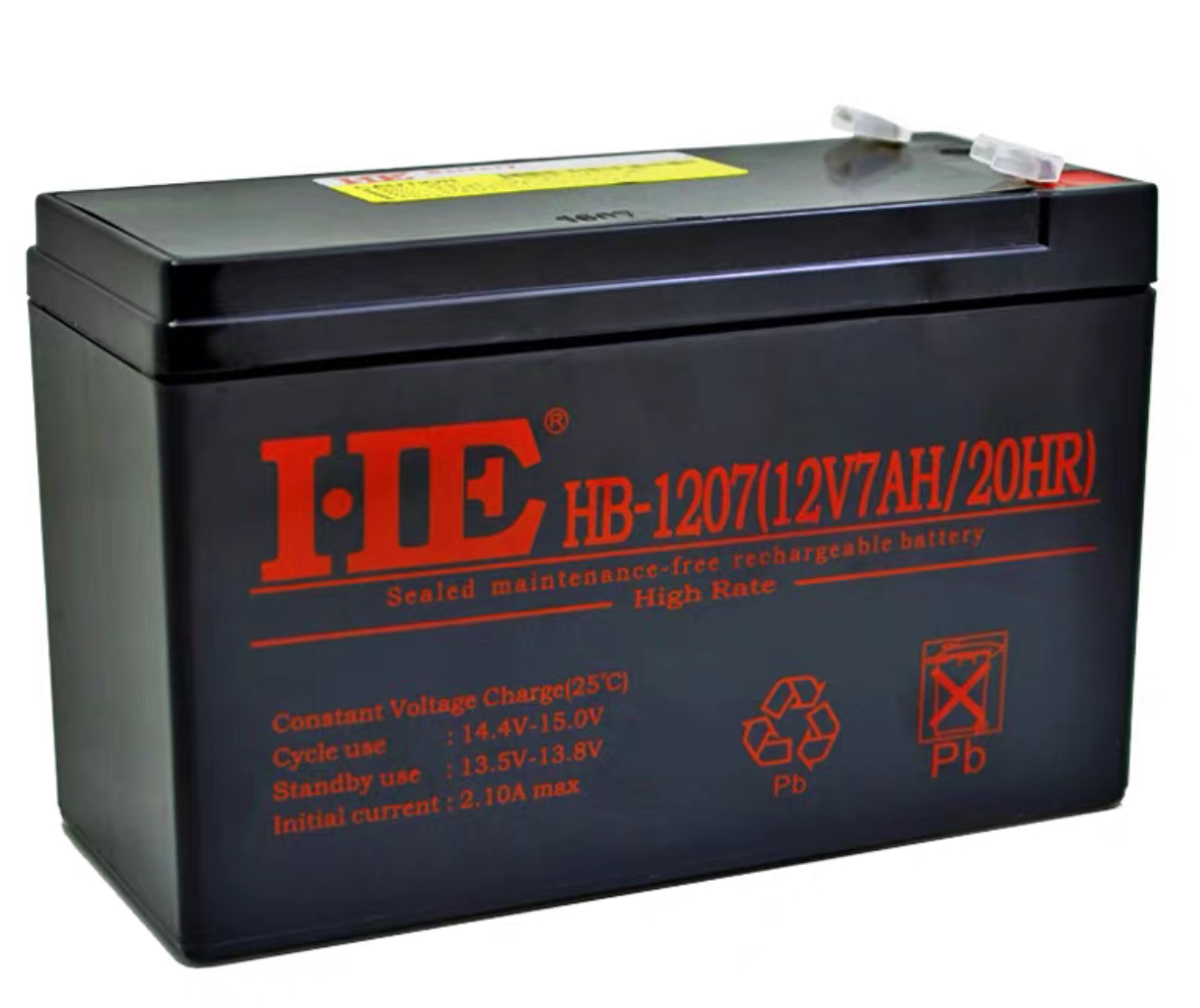HE和邦纵横蓄电池HB-1207 12V7AH人偶充气机器人消防主机电梯应急