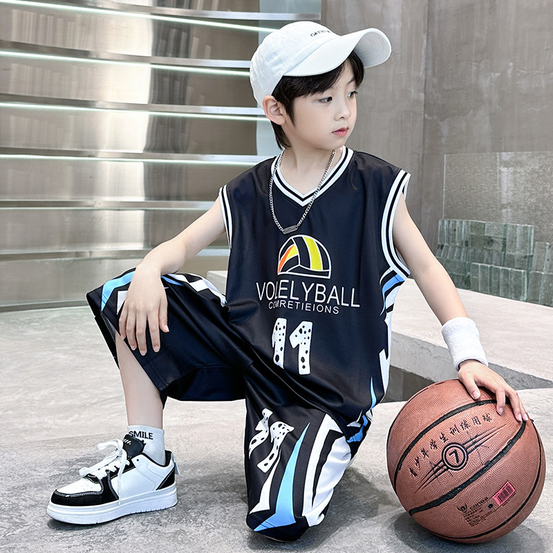 男童夏装篮球服套装2026新款中小儿童夏季速干球衣男孩运动服潮装