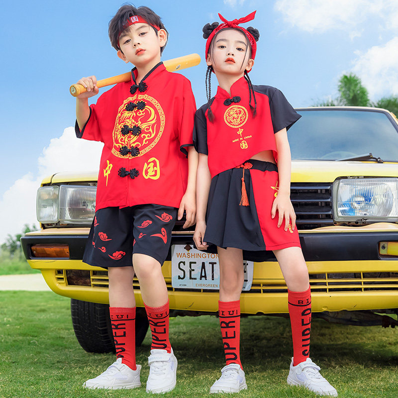 六一儿童啦啦队表演服装潮服演出服小学生运动会班服套装街舞表演