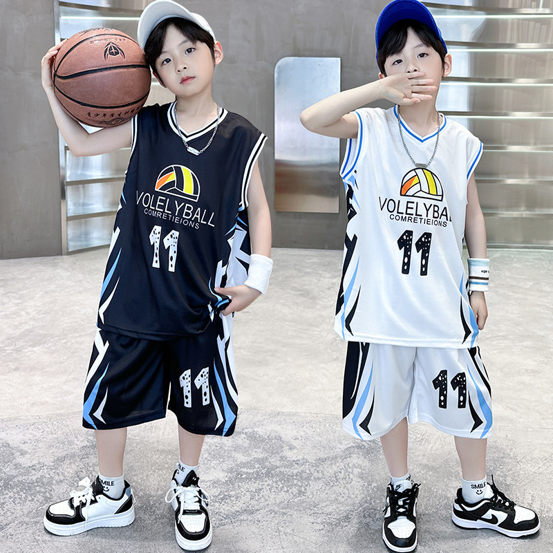 男童夏装篮球服套装2026新款中小儿童夏季速干球衣男孩运动服潮装