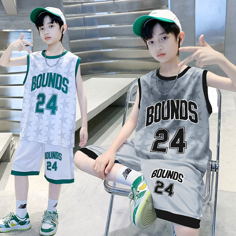 男童夏装无袖套装2026年新款中大童运动速干夏款球服儿童夏季凉爽