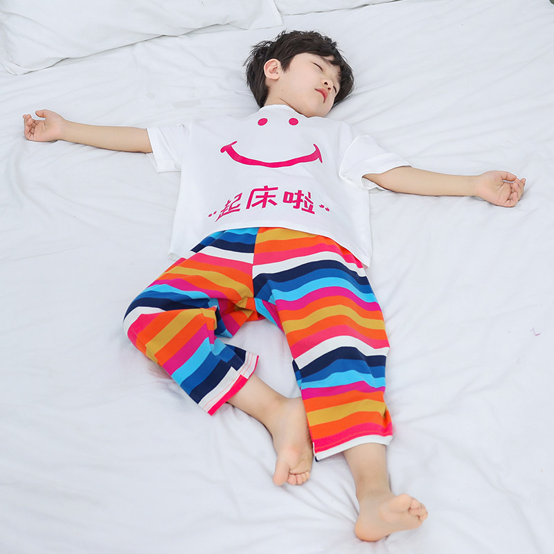 居家莫代尔夏季男童睡衣
