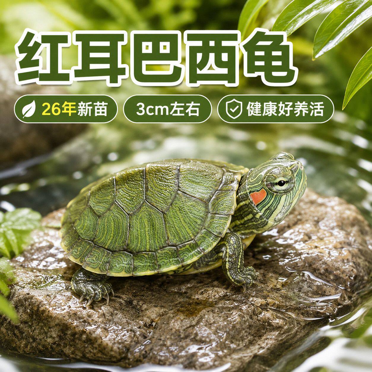 乌龟活物巴西龟小乌龟活体观赏宠物龟大乌龟水龟红耳龟活物情侣龟