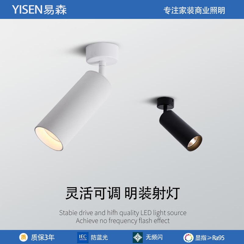 可调角度明装射灯餐厅背景墙照画