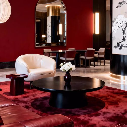 艺术摆桌酒店装饰大园桌走廊玄关端景台大堂风水台会所入户玄关桌