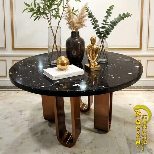 软装装饰公司展厅圆桌销售部大厅摆台酒店风水台会所花桌大堂花台