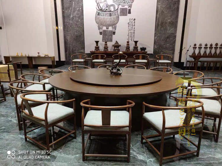 酒店餐椅会所主题包厢宴会轻奢新中式火锅餐厅餐桌椅现代饭店椅子