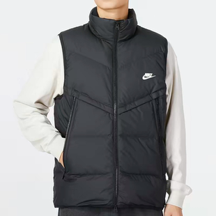 NIKE耐克 男子保暖立领上衣冬新款运动羽绒马甲背心DV1136-010