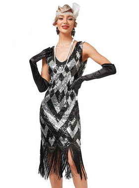 Flapper Dress 1920s Gatsby Party Dresses 盖茨比风格连衣裙子