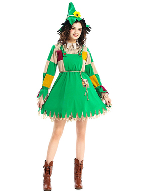 Halloween Wizard of Oz Scarecrow Dress 绿野仙踪可爱稻草人裙