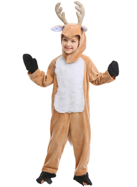 Kids Deer Elk Costume Jumpsuits Christmas Cosplay Reindeer