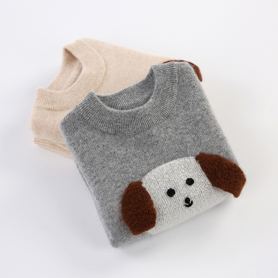 儿童羊绒衫女孩纯山羊绒可爱毛衣