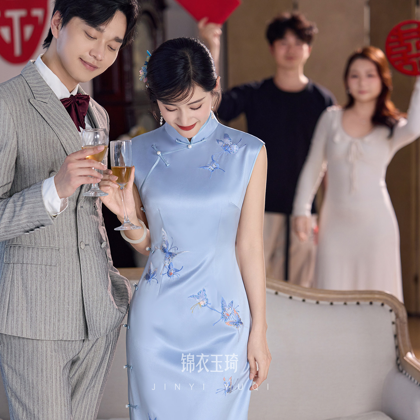 新娘结婚改良订婚礼服裙日常可穿图片