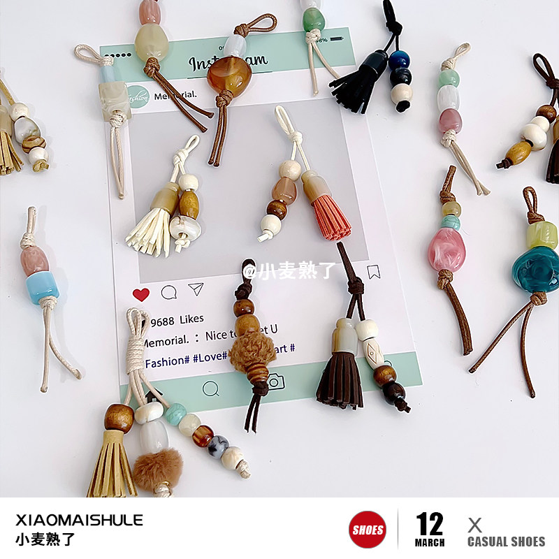【小麦熟了】miu系手工串珠鞋扣配饰挂件德训袋鼠德训鞋DIY装饰