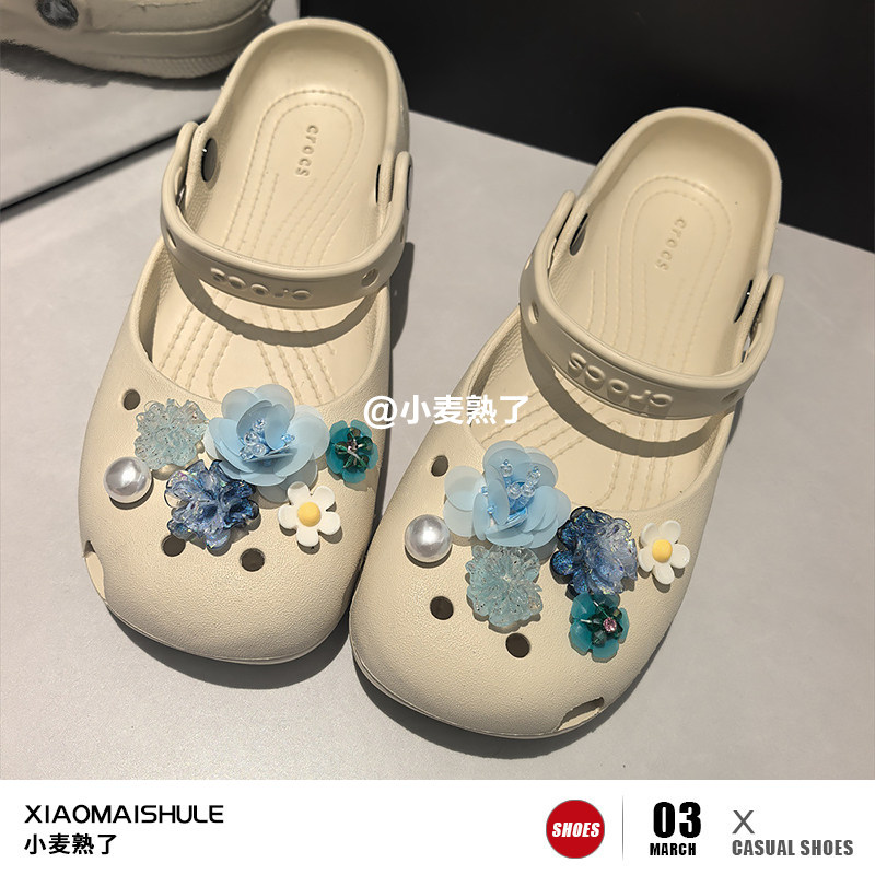 【小麦熟了】适配crocs洞洞鞋配饰芭蕾鞋DIY鞋花高级感花朵鞋扣