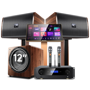 山水H15家庭ktv音响套装全套卡拉OK机家用点歌机触摸屏一体机专用