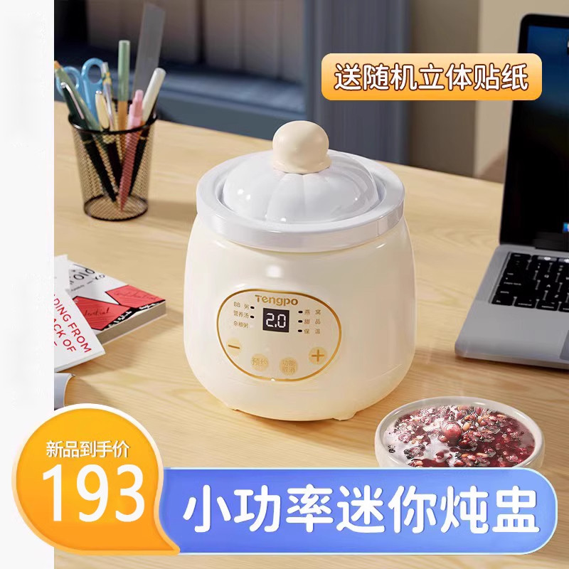 日本进口一人迷你电炖熬锅小炖盅陶瓷食煲多炖汤型煮粥功能一人食