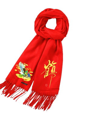 仙鹤中国风国潮祥瑞新中式围巾
