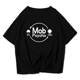 灵能百分百mob路人超能影山茂夫龙套动漫短袖t恤衫男女纯棉半截袖