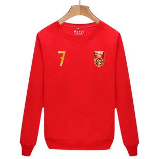 中国国家队男国足武磊于大宝足球衣服圆领薄款卫衣套头长袖球迷服