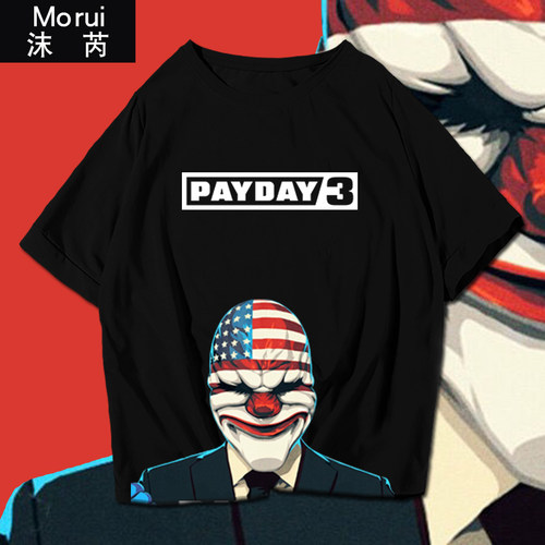 收获日3达拉斯payday游戏t恤衫