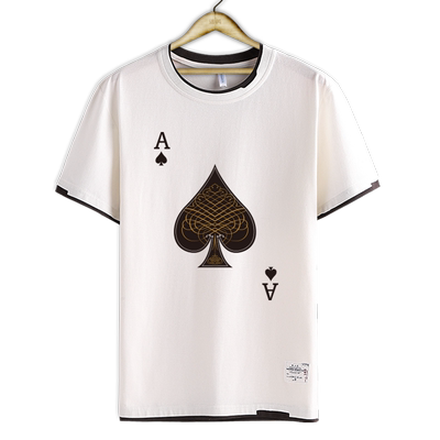 全套扑克牌短袖t恤衫可定制