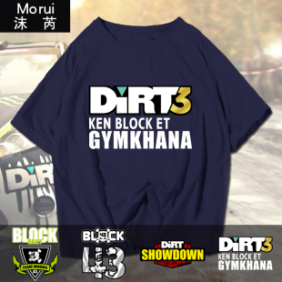 衣服 男女半袖 DIRT3尘埃3汽车拉力赛BLOCK肯布洛克43游戏短袖 t恤衫