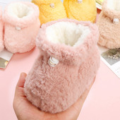 1岁宝宝鞋 婴儿棉鞋 加绒加厚保暖步前鞋 子软底初生儿护脚套2 冬季