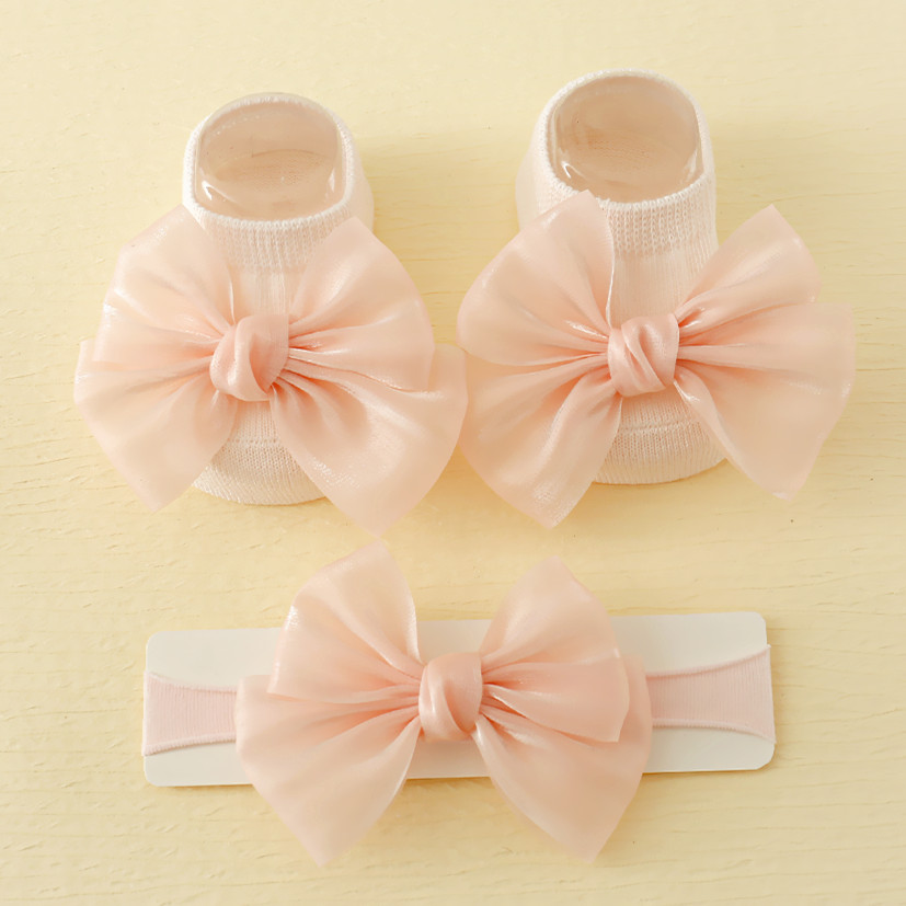 新生婴儿囟门发带袜子套装宝宝公