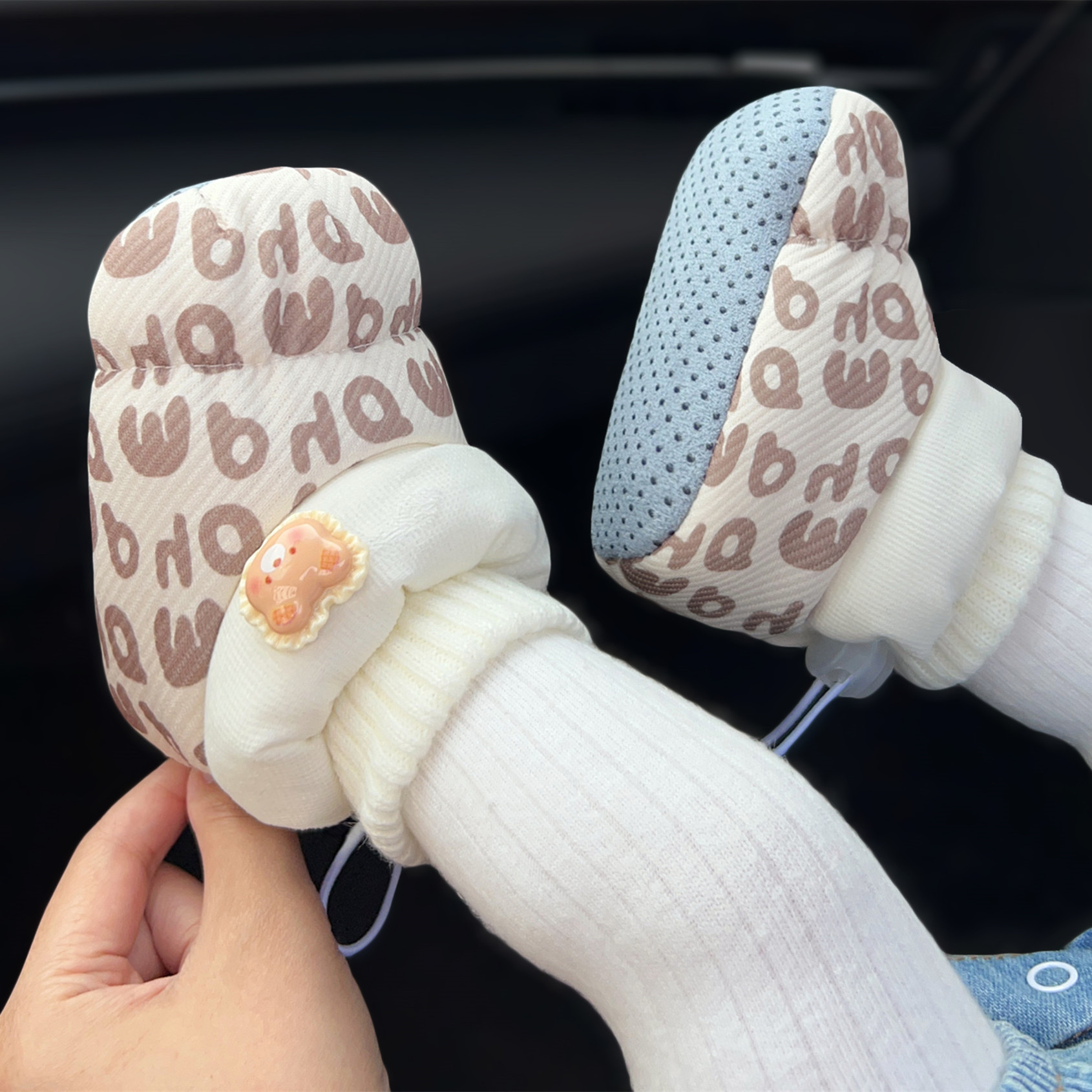 米嘟尔婴儿鞋子冬季加绒宝宝棉鞋