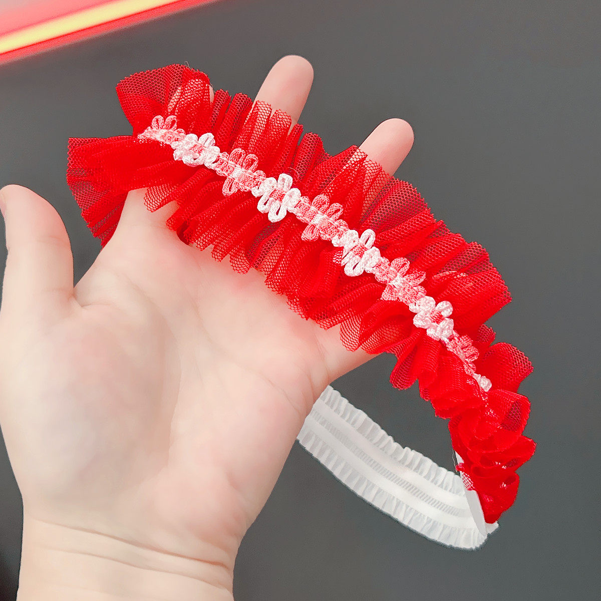 宝宝红发带头饰百日满月头带发饰