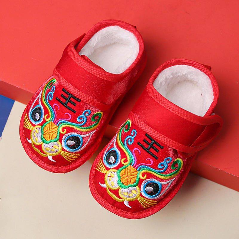 虎头鞋婴儿周岁鞋老虎鞋保暖棉鞋