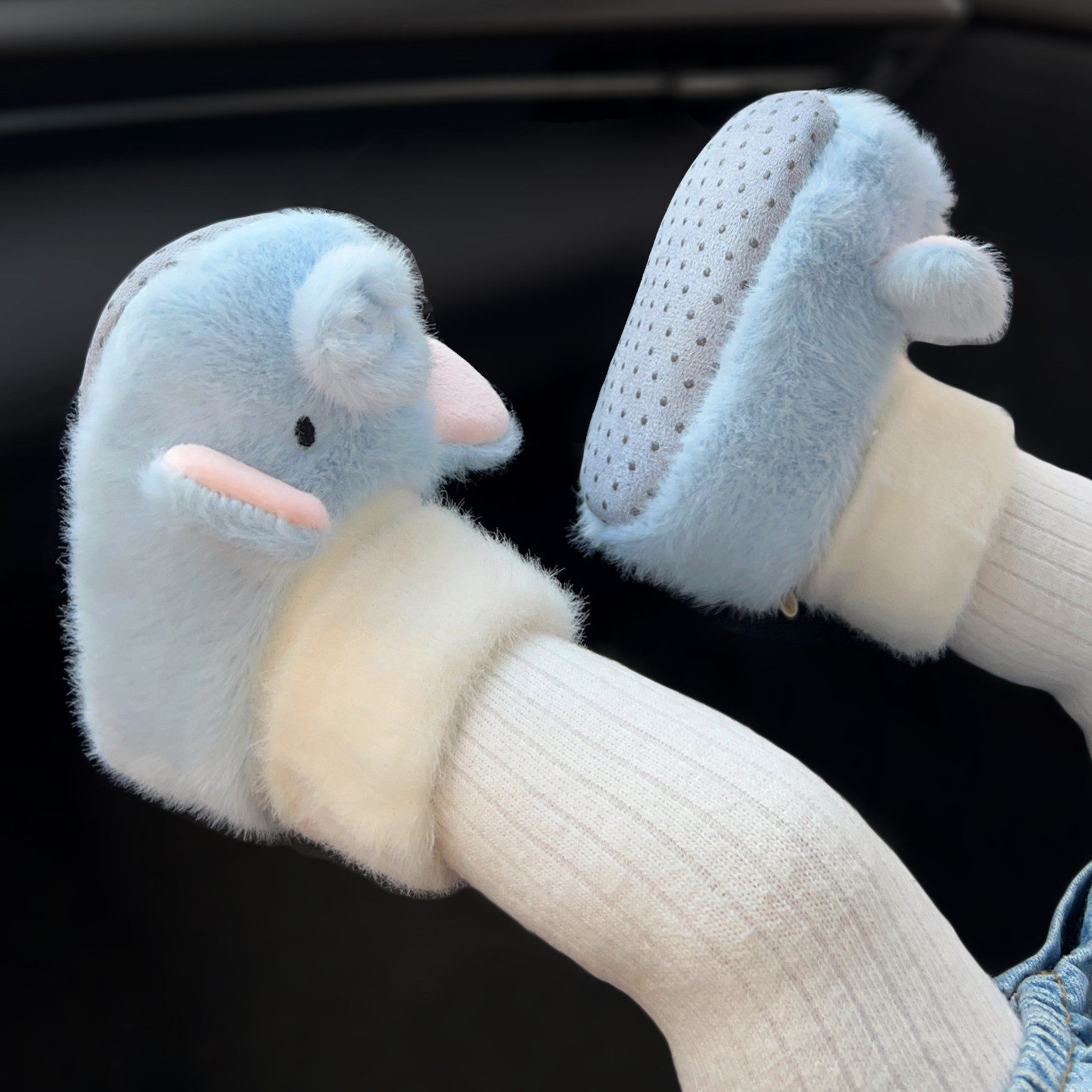 挥手兔不掉跟鞋袜软底学步棉鞋子