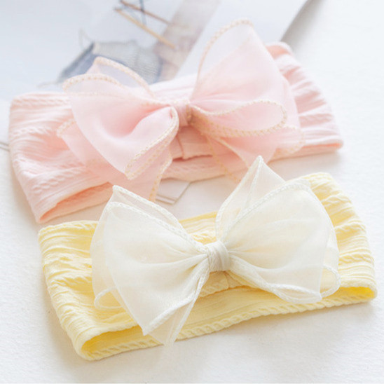 宝宝蝴蝶结护卤门发带空顶气门帽