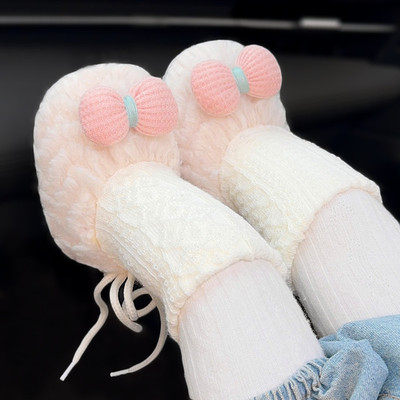 女宝宝鞋子加绒加厚防掉保暖公主