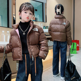 冬装2025新款女童羽绒服外套洋气小公主儿童女孩中大童轻薄短款