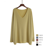 2025春季 新款 蝙蝠袖 胖妹妹显瘦针织衫 毛衣遮肉时髦减龄宽松打底衫