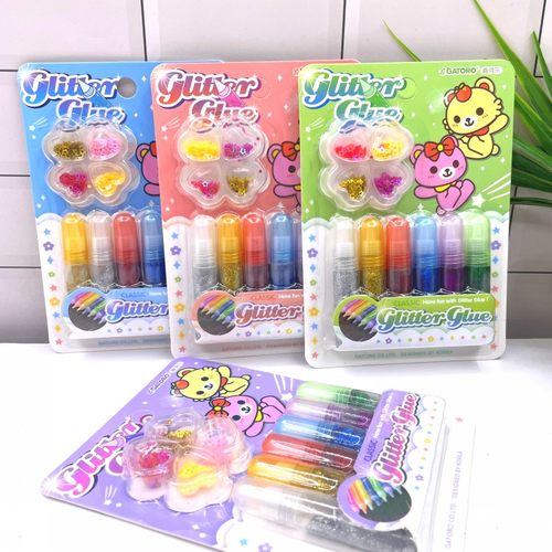 联宝闪光胶填色绘画涂鸦套装胶水