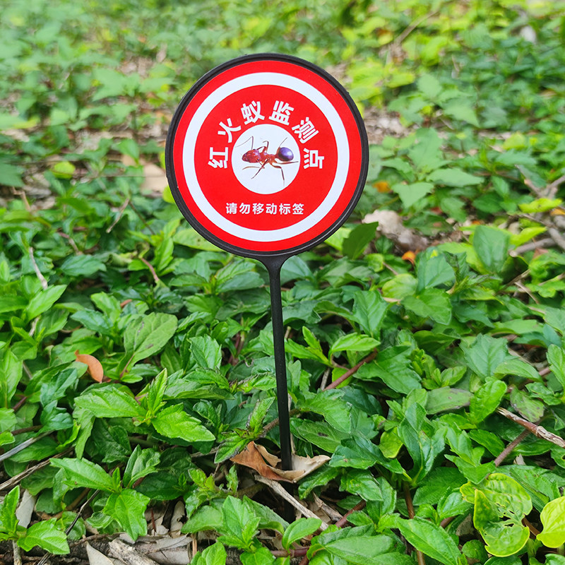 红火蚁警示牌记号牌户外灭蚂蚁标签牌绿地害虫识别卡插地牌