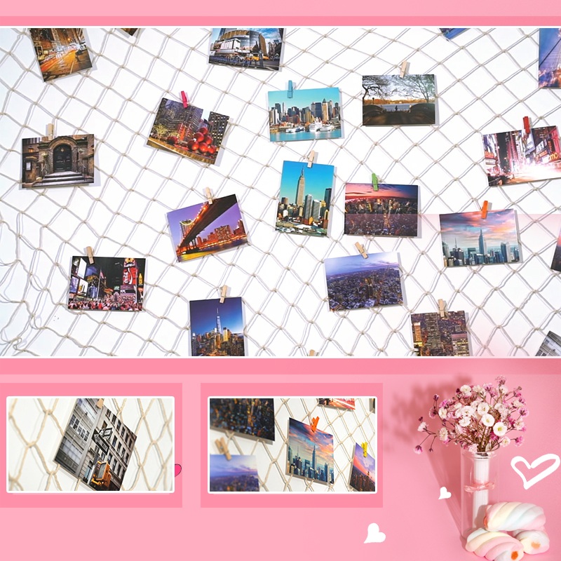 装饰悬挂渔网简约现代纸相框diy相片墙网格照片墙麻绳夹子挂墙打印照片在类目 电子词典/电纸书/文化用品, 收纳/陈列用品, 便条夹/照片夹中 - 来自Buy2taobao.com提供专业的淘宝代购服务