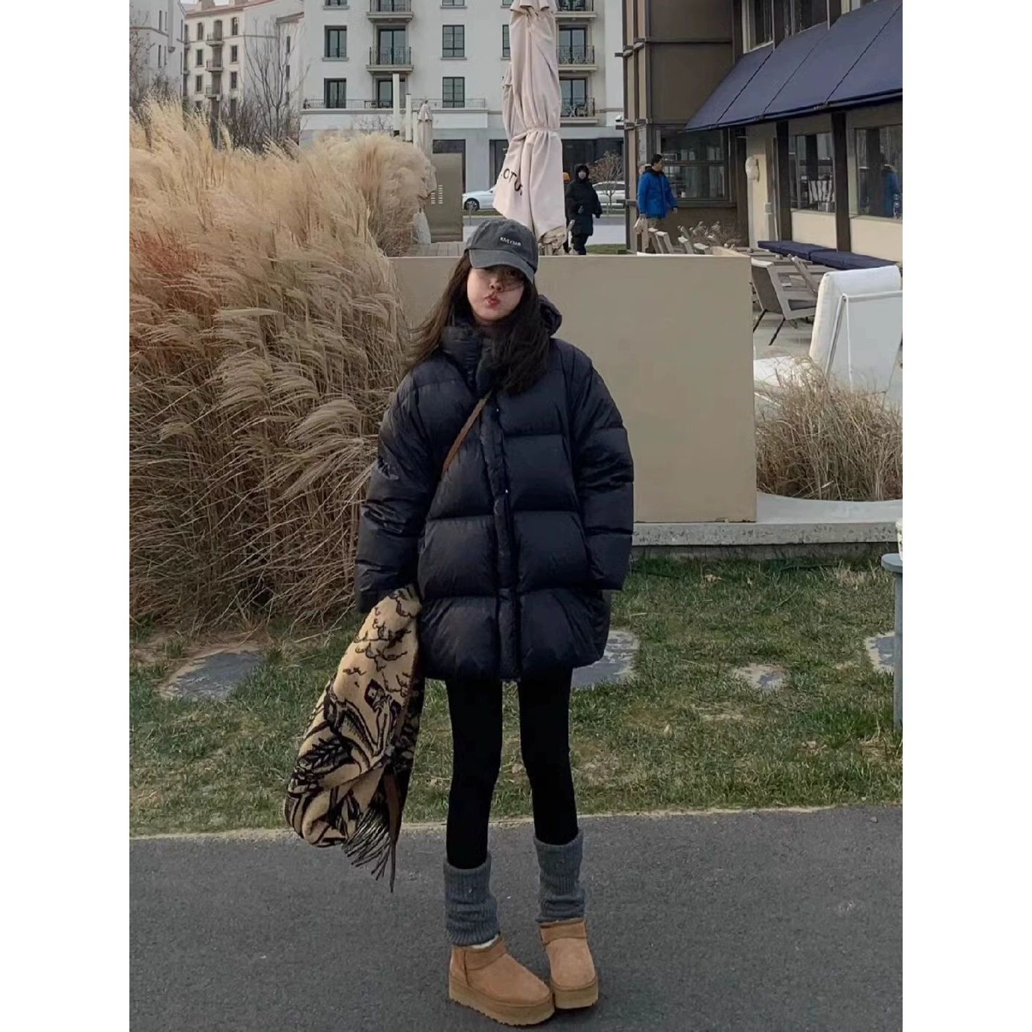黑色羽绒棉服女冬季2024新款棉衣/棉服