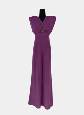 【双色】小香风御姐风法式休闲风时尚连体裤西装高腰显瘦D3055