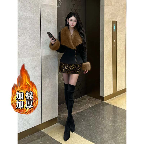 【加棉加厚】【两件套】法式轻奢纯欲风女装裙套装TX0383