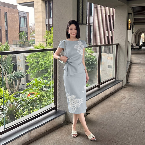 两件套2026夏季新款女轻奢高级感收腰显瘦成套穿搭气质套装D6916