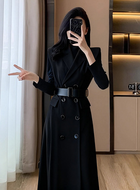 新款气质通勤高级感两件套套装2026春季双排扣西装马甲连衣裙2119