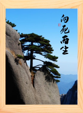 天然实木励志摆件书画