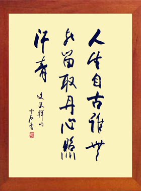 有框画挂摆件人生自古谁无死
